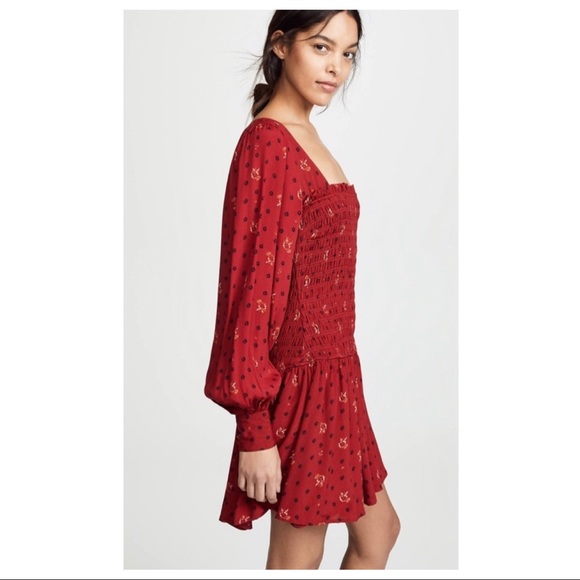 FREE PEOPLE PRINTED WOVEN MINI DRESS - Picture 5 of 8